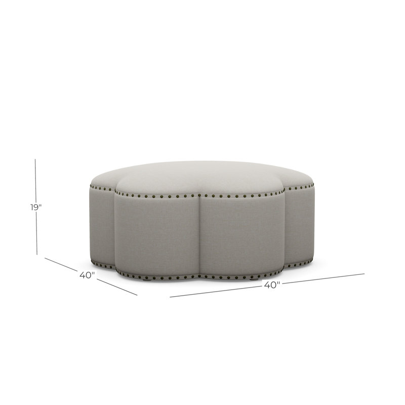 Kate 40" Ottoman, Grande 120910, Antique Brass
