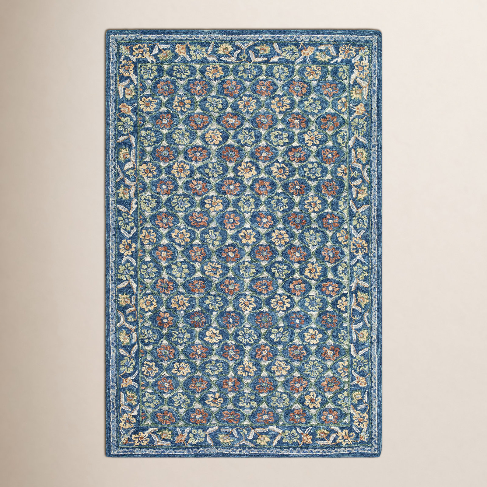 Manor Hand-Tufted Floral Pattern Rug, Rectangle 9' x 12'
