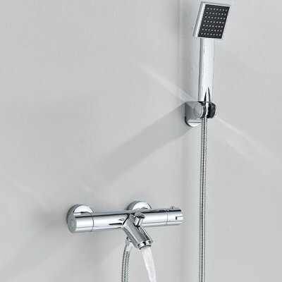 Akkar 2 Handle Wall Waterfall Faucet Bath Filler with Diverter