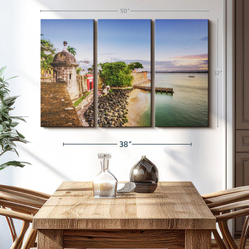 «Coast Of San Juan» sur toile, H 32 po x l 50 po x P 1,25 po