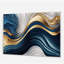 «Abstract Geode Waves Blue I», art mural abstrait en acrylique moderne-905109211