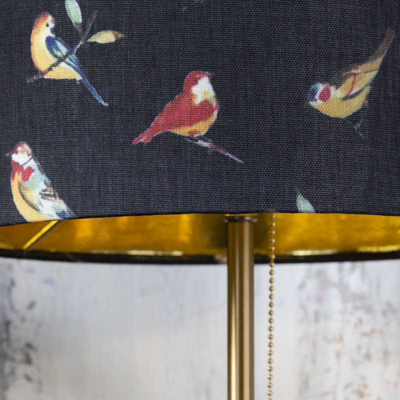 Isla 28" Black Linen Shade Table Lamp with Marble Base
