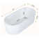 Acrylic Freestanding Bathtub, V Shape Freestanding Soaking Acrylic Bathtub, Unique Pleated Design With Chrome Drain And Classic Slotted Overflow,Cupc Certified