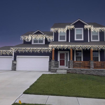 Celebrations Platinum LED T5 100 ct Icicle Christmas Lights.