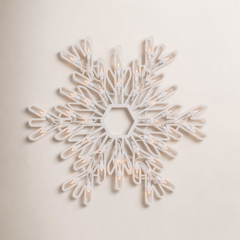 Décoration de Noël 15,25 "flocon de neige illuminé