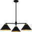 Lustre noir mat à 3 lumières Alterma