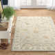Desmondia Handmade Wool Aqua/Ivory Rug