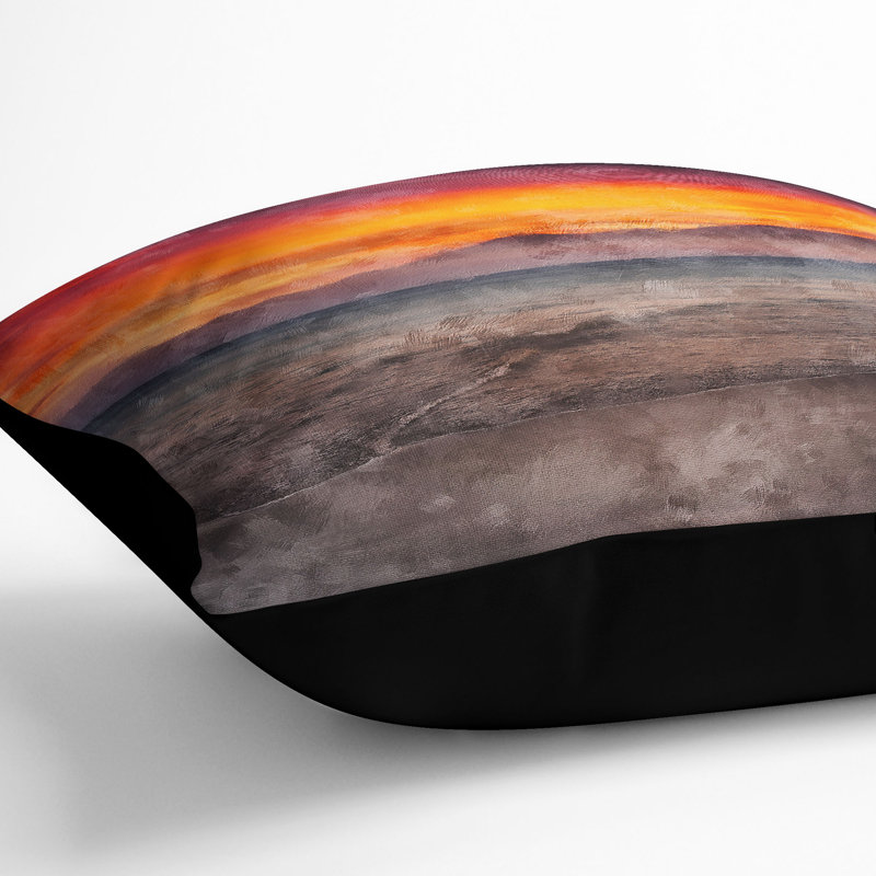 Abstract Square Cushion, Black, 55cm H x 55cm W x 20cm D