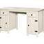Bureau de rangement pour bureau personnel - blanc perle, 2 tiroirs, armoires, tablette réglable, design en flocon de neige