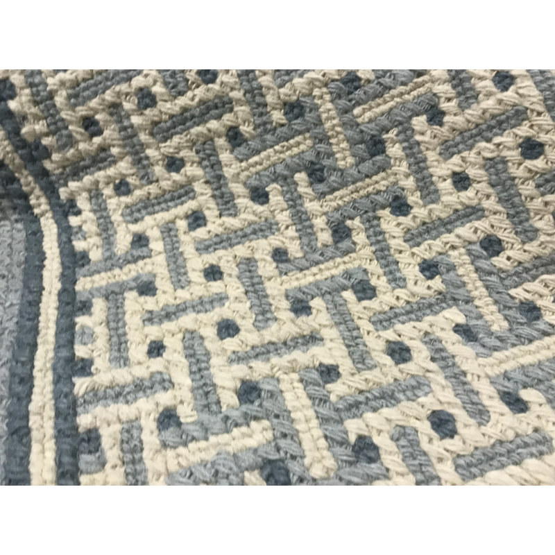 Hand-Knotted High-Quality Light Blue Area Rug