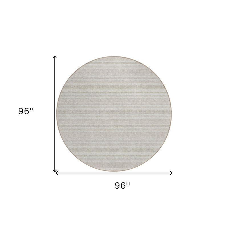 Tapis ivoire rond 8 po