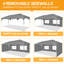 Auvent escamotable 10 'x 20' - Protection solaire UPF 50+ avec verrouillage rapide et toit ventilé-111048181