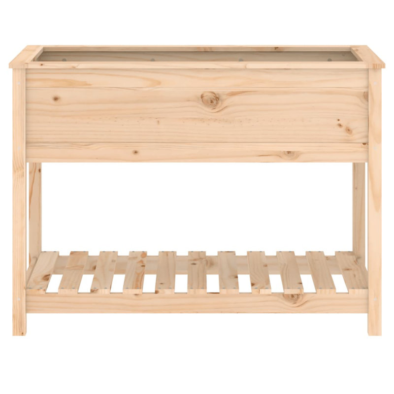 Aalap Wood Raised Garden Bed, Natural Brown, 81cm H x 111.5cm W x 54cm D