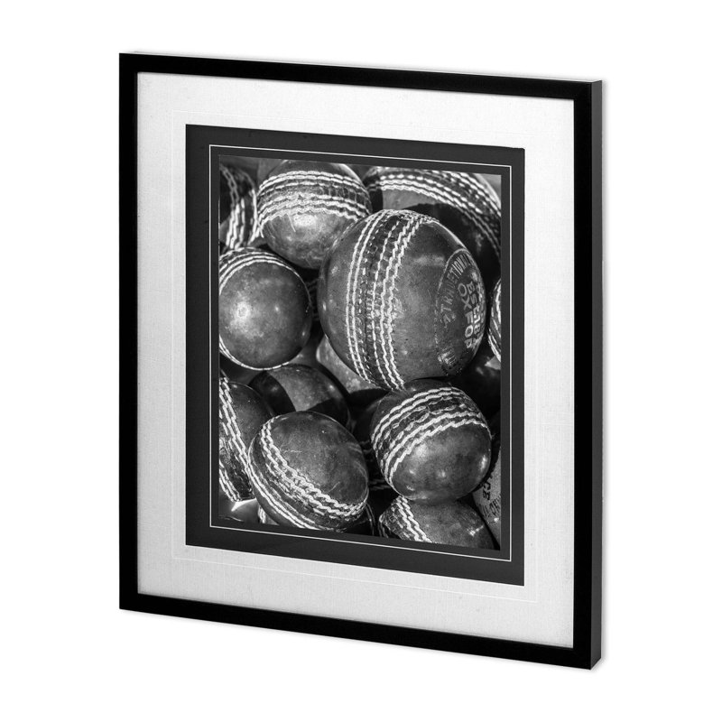«Vintage Sport - Boxing» par Frank Assaf, photo encadrée et texturée encadrée sous verre à la main, Sport rétro - cricket