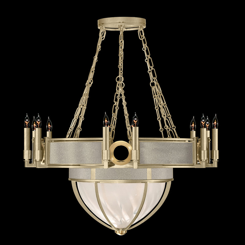 Mirage 15 - Light Chandelier, Coco/Brass/Soft Gold Leaf