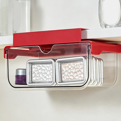 Pochette de rangement pour vêtements. Organisateur de tiroir extractible sous l'étagère transformant l'espace inutilisé en un précieux espace de rangement.