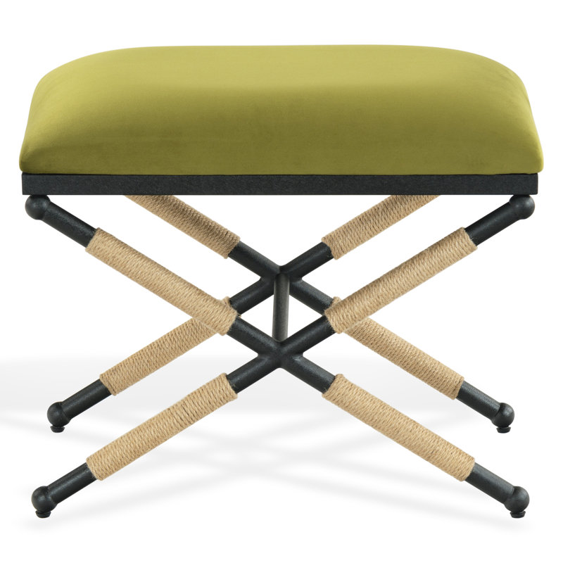 Nyxton 23.75" Wide Rectangle Standard Ottoman, Olive Green