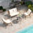 Leleifi 4 Pieces Patio Conversation Set, with Loveseat and Side Coffee Table