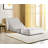 Versatile 1-Seat Sofa-Bed, Cream Color, 27.6 x 39.4 x 27.6 inches | 100% Polyester Fabric, 28 DNS Foam | Convertible Sitting & Back Cushions, Easy to Clean, No Frame Design Perfect for Small Spaces & Guest Rooms-1009008327