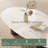 Laylla Modern 54" Coffee Table, Sintered Stone Table-top, 3 Stainless Steel legs, Free form-826793241
