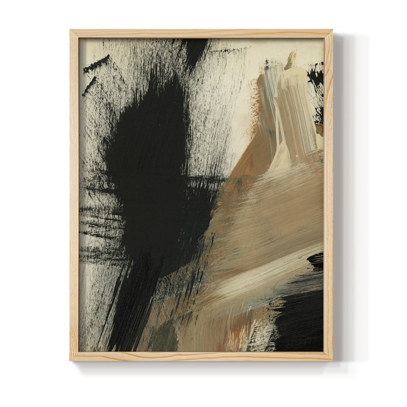 «Baked Paintstrokes I», reproduction encadrée - bois massif, H 15 po x l 12 po