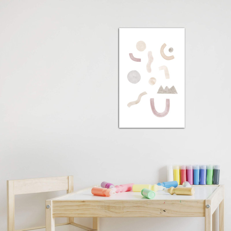 Aquarelle abstraite, composition iv - impression, Toile tendue, Pas de tapis, H 60 po x l 40po x P 1,5 po