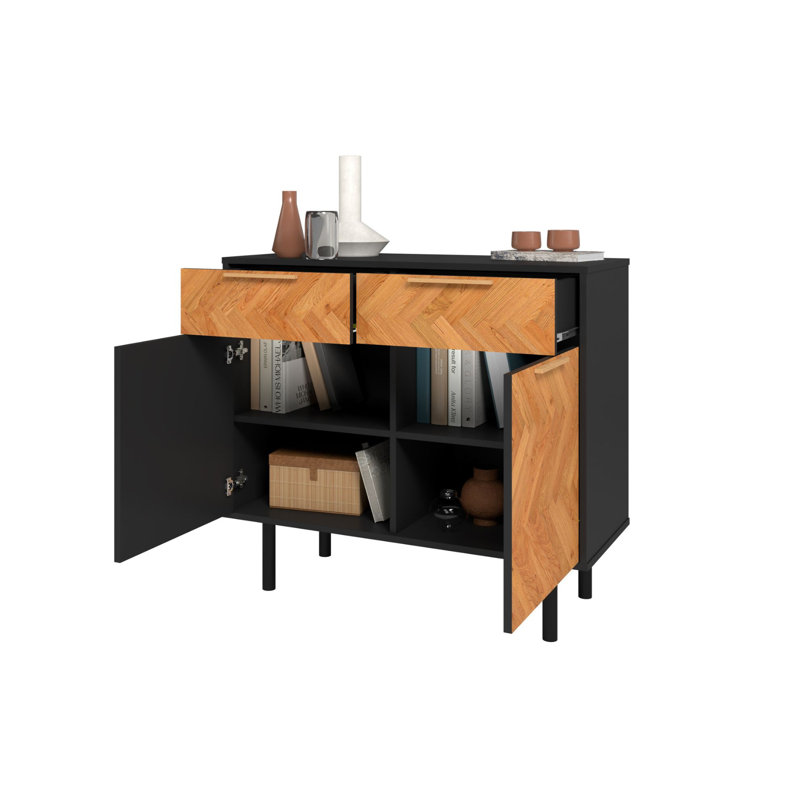 90cm Sideboard, Black