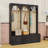 Hall Tree with 3 Drawers, 8 Hooks, Shelves and Bench-1478045077