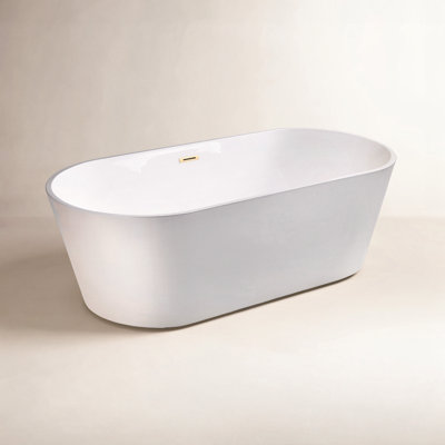 Cove 71" Freestanding Soaking Acrylic Bathtub