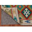 Tapis de couloir oriental en laine Trellis Kilim 3 x 16