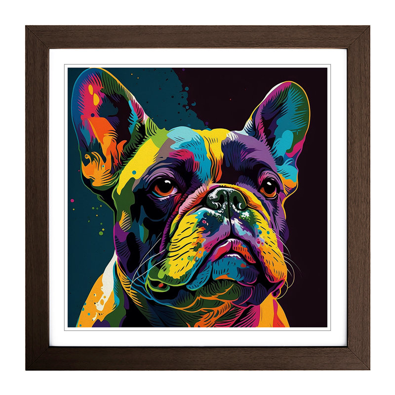 Single Picture Frame Print on Wood, Walnut