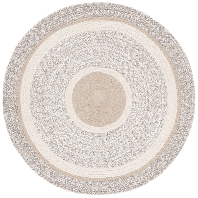 Tapis tressé 754 beige / ivoire, Rond 3 pi