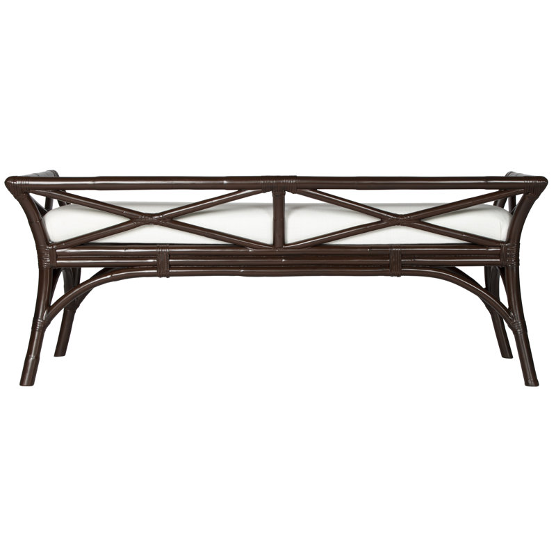 Wicker Bench, Mocha