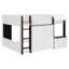Lit mezzanine double avec maisonnette et rangement, lit en bois moderne pour enfants / adolescents-508083910