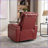 Recliners with 270° Swivel Power Recline, PU Leather Home Theater Seat - Tray Table, Phone Holder, Cup Holders, USB Port | Crimson Red-1123265505