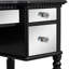 Ensemble de coiffeuse 43 "avec tiroirs en miroir et tabouret, miroir à trois volets, ensemble de coiffeuse de maquillage pour la chambre à coucher, noir, coiffeuse de maquillage