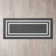 Double Border Machine Tufted Performance Dark Gray/White Rug