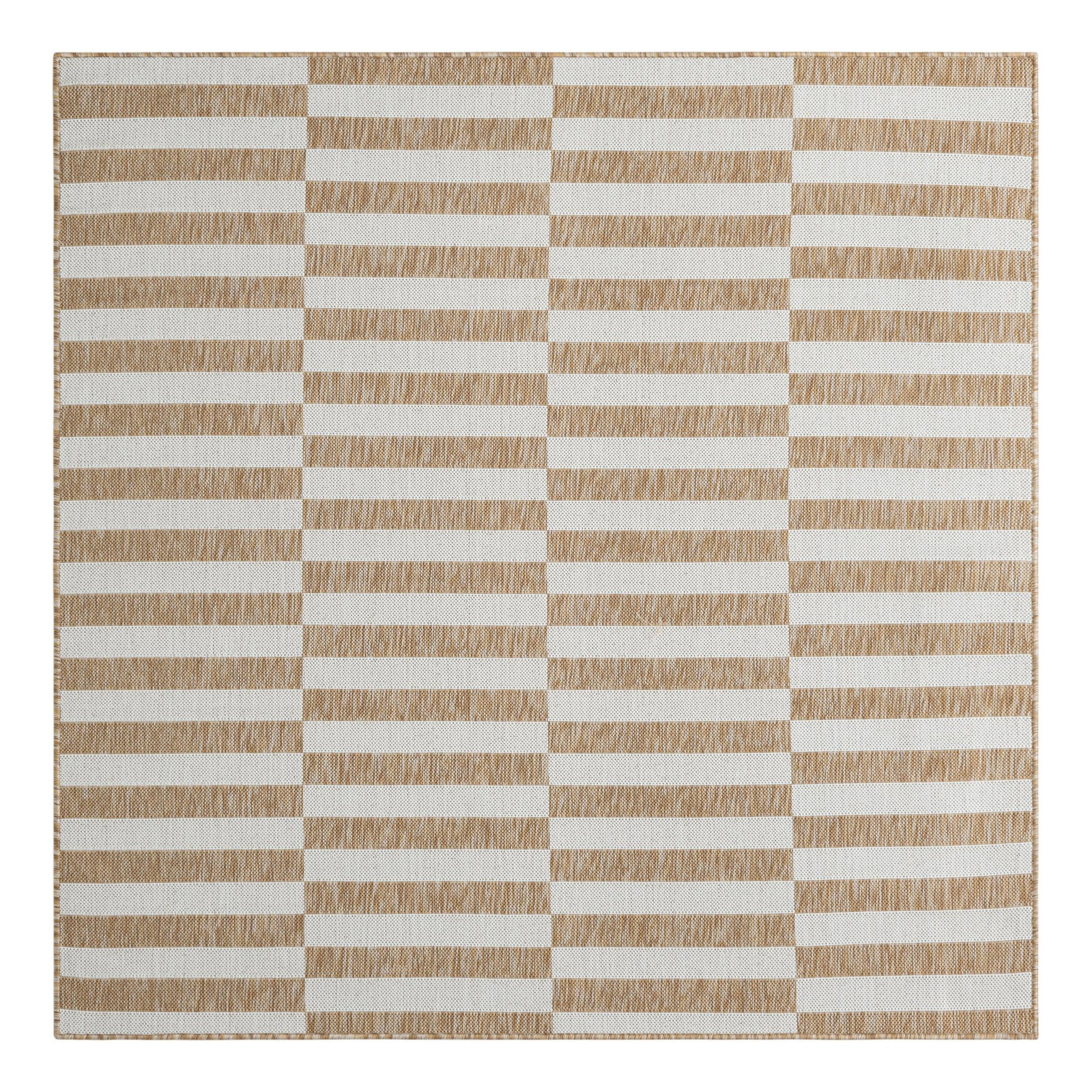 Robinson Taupe Ivory Outdoor Rug, Square 6'1"