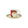 Old St. Nick Espresso Cup & Saucer - Stripe Hat