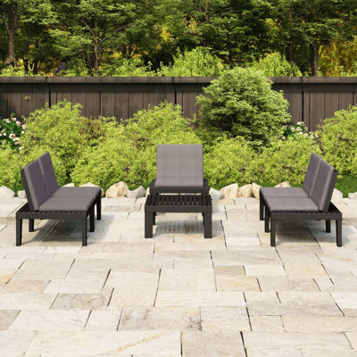 Ceshut 4 Piece Lounge Chair with Cushions