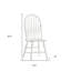 Chaise d'appoint à dossier Windsor en bois blanc
