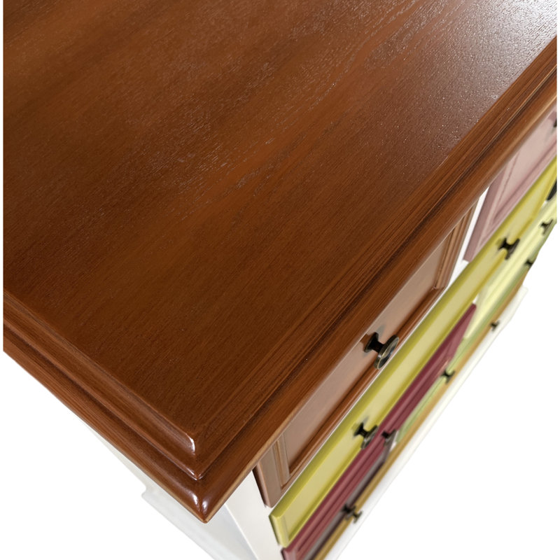 Multi-function drawer accent chest, Brown/White
