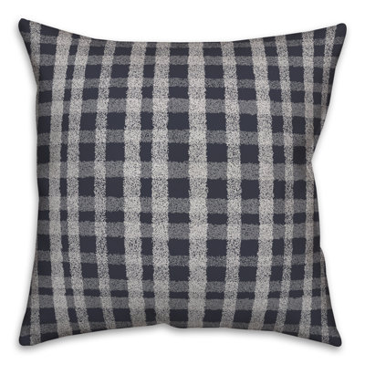 Plaid Polyester Indoor/Outdoor Throw Pillow