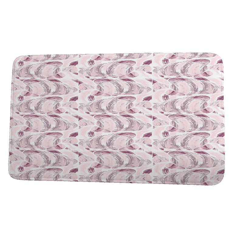 Donnelly Non-Slip Bath Mat, 34" W x 21" L, Purple