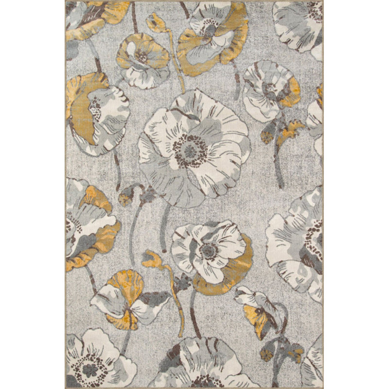 Tapis décoratif doux à motif floral, Tapis de couloir 3 pi 3 po x 9 pi 10 po