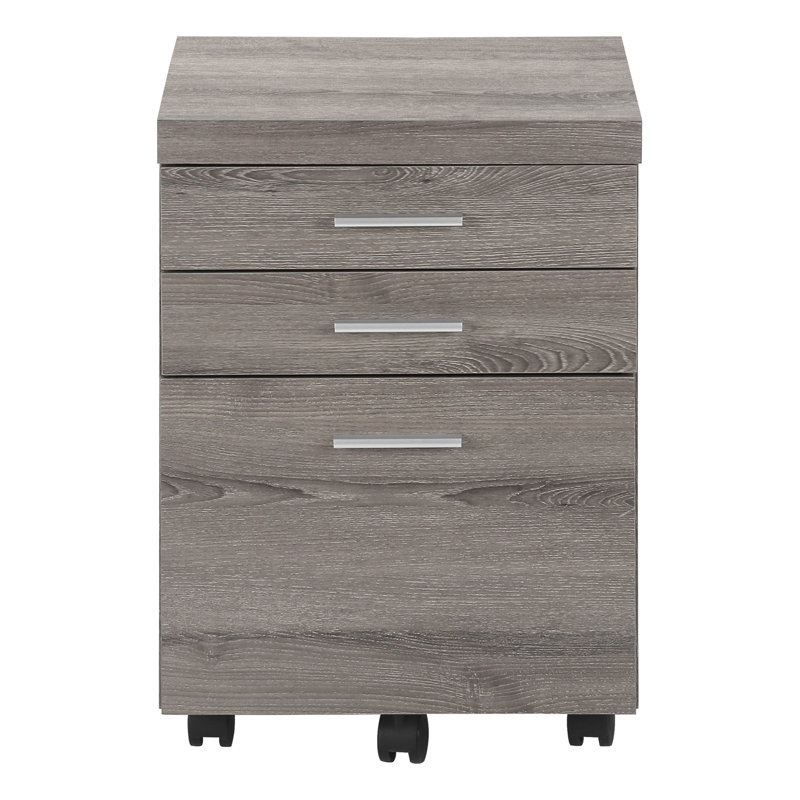 File Cabinet, Rolling Mobile, Storage Drawers, Printer Stand, Office, Work, Brown Laminate, Contemporary, Modern, Cabinet