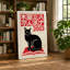 Black Cat, Red Book Japandi 1 Piece Wrapped Canvas Wall Art-47684826-47684829