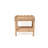 Scallop Rattan Side Table – Handcrafted Wicker Accent Table for Living Room & Boho Decor