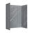 Mistelle 60 In. W X 36 In. D X 86 In. H White Marble Stone-Effect Shower Wall Panel Surround, Set Of 3, Cuttable-123347556