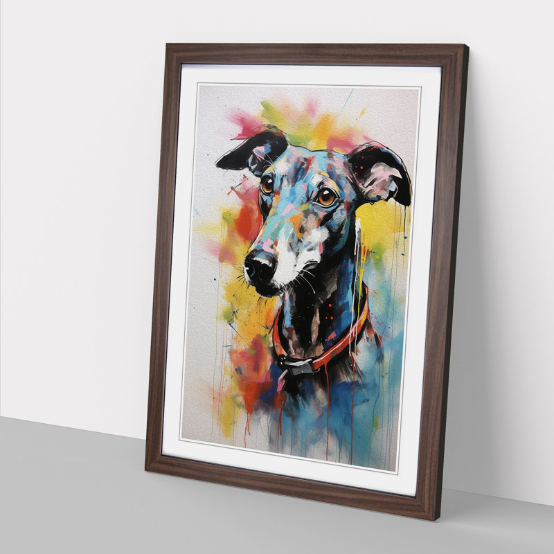 Greyhound Gestural No.2 - Framed Print